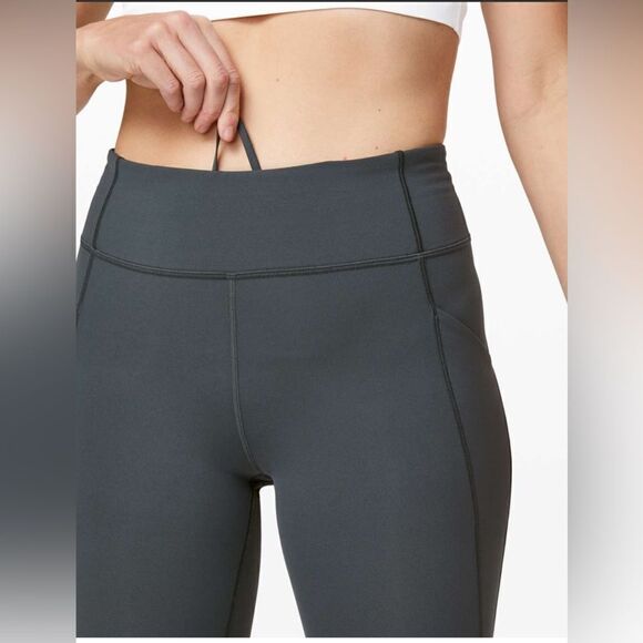 Lululemon Time To Sweat Crop *23" Melanite Size 2 - Picture 4 of 14